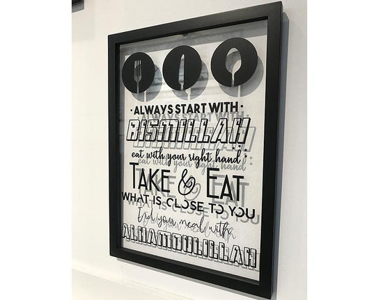 A' Size Frame Acrylic - Eat With v1