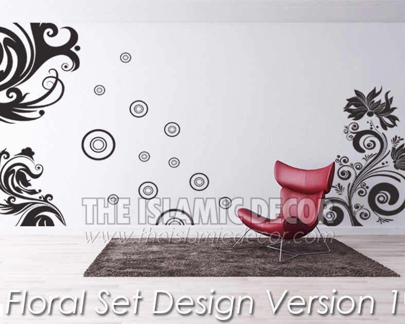 Floral Set Design Version 01 Wall Decal - The Islamic Decor