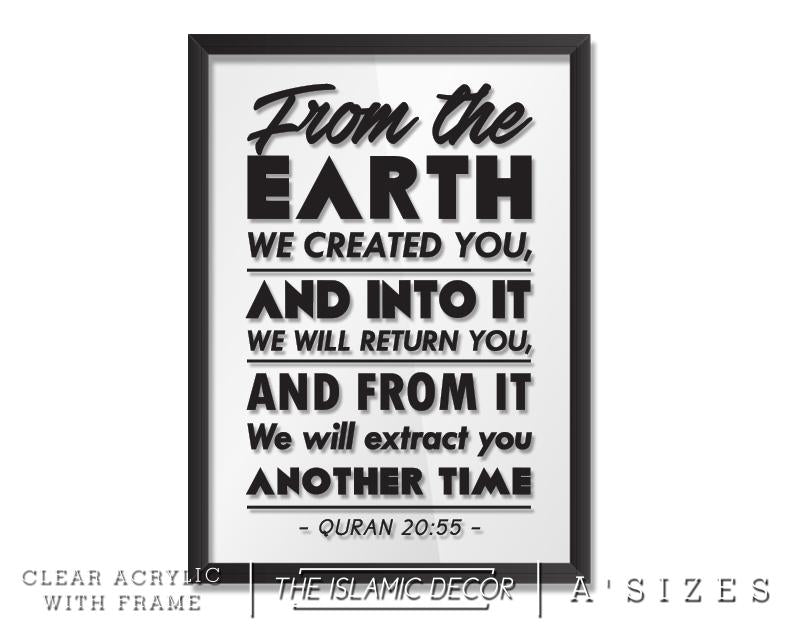 A' Size Frame Acrylic - From the Earth