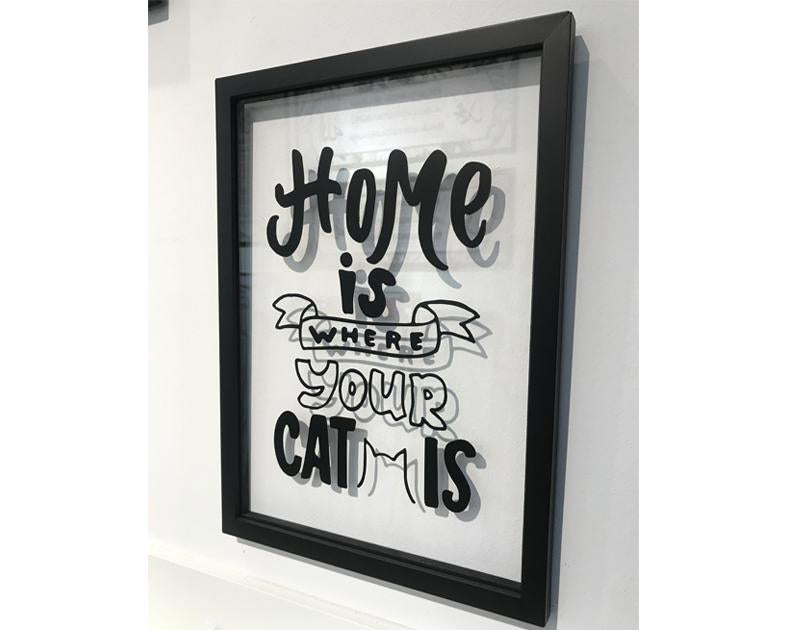 A' Size Frame Acrylic - Where your Cat is