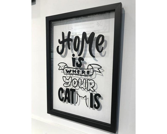 A' Size Frame Acrylic - Where your Cat is